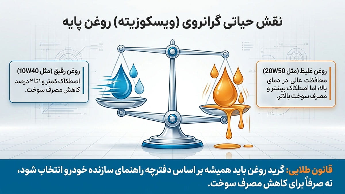 رابطه گرید ویسکوزیته روغن موتور با مصرف سوخت
