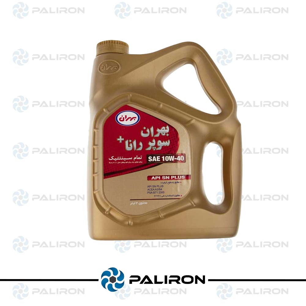 روغن-موتور-بنزینی-بهران-مدل-سوپر-رانا+-10W40-SN-4L روغن موتور بنزینی بهران مدل سوپر رانا+ 10W40 SN 4L - Image 1